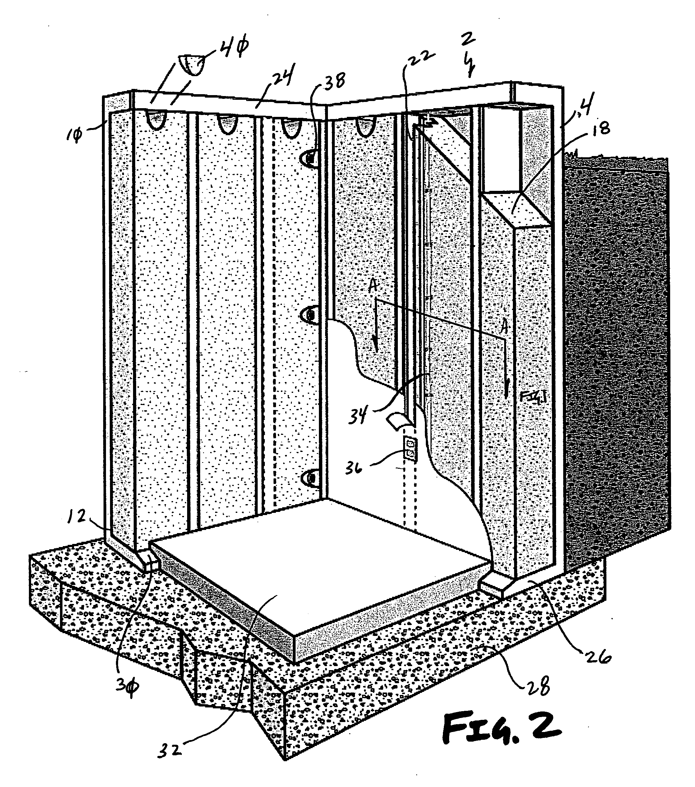 Concrete foundation wall with a low density core and carbon fiber and steel reinforcement