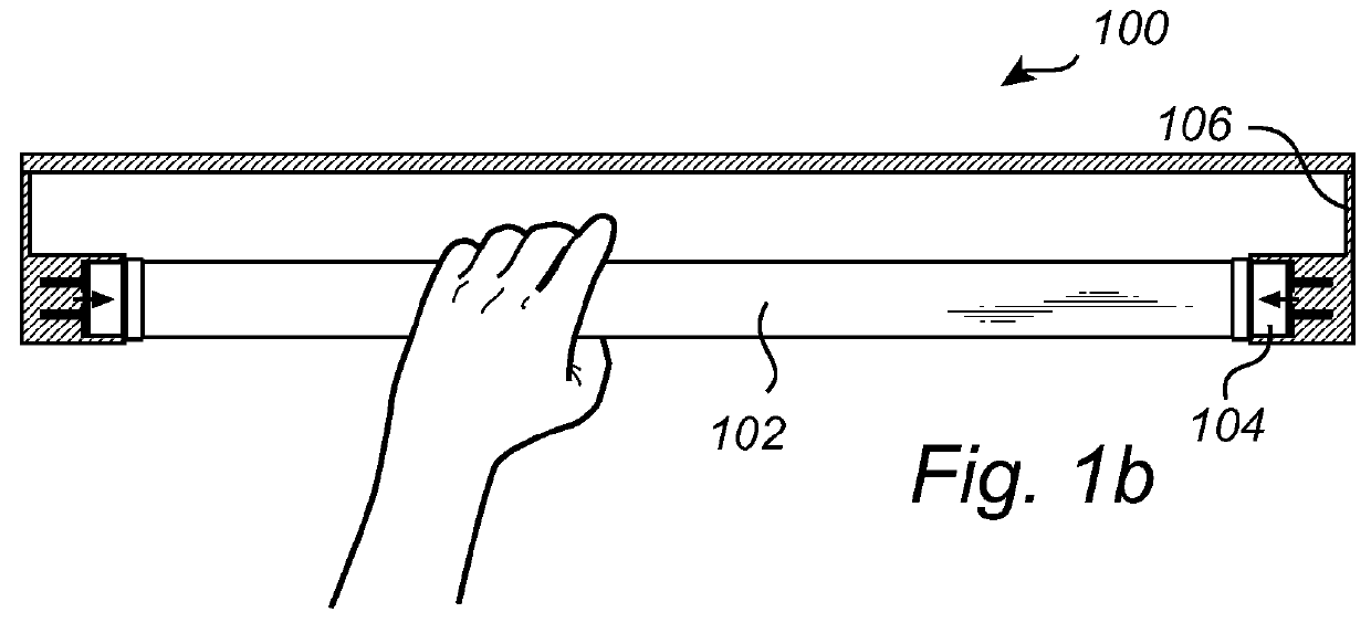 End cap for a tubular light source