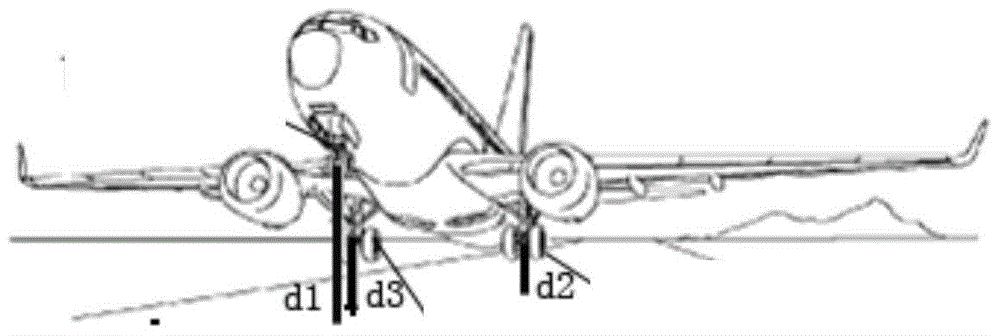 Aircraft landing attitude warning system and warning control method