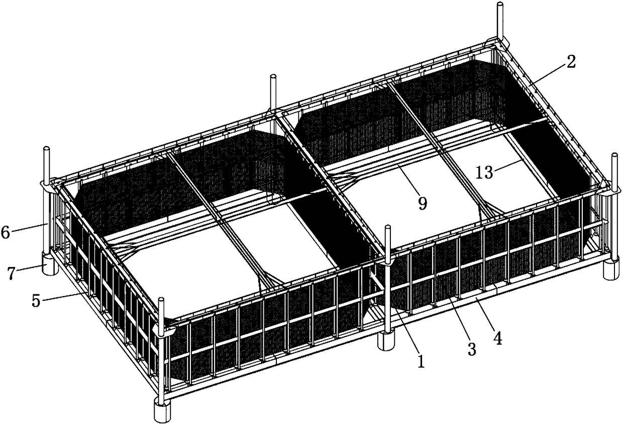 Integrated movable-type offshore culture fence