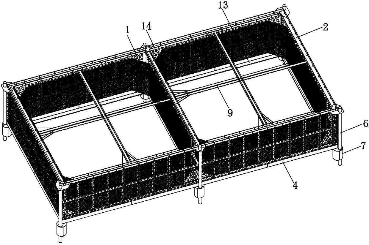 Integrated movable-type offshore culture fence