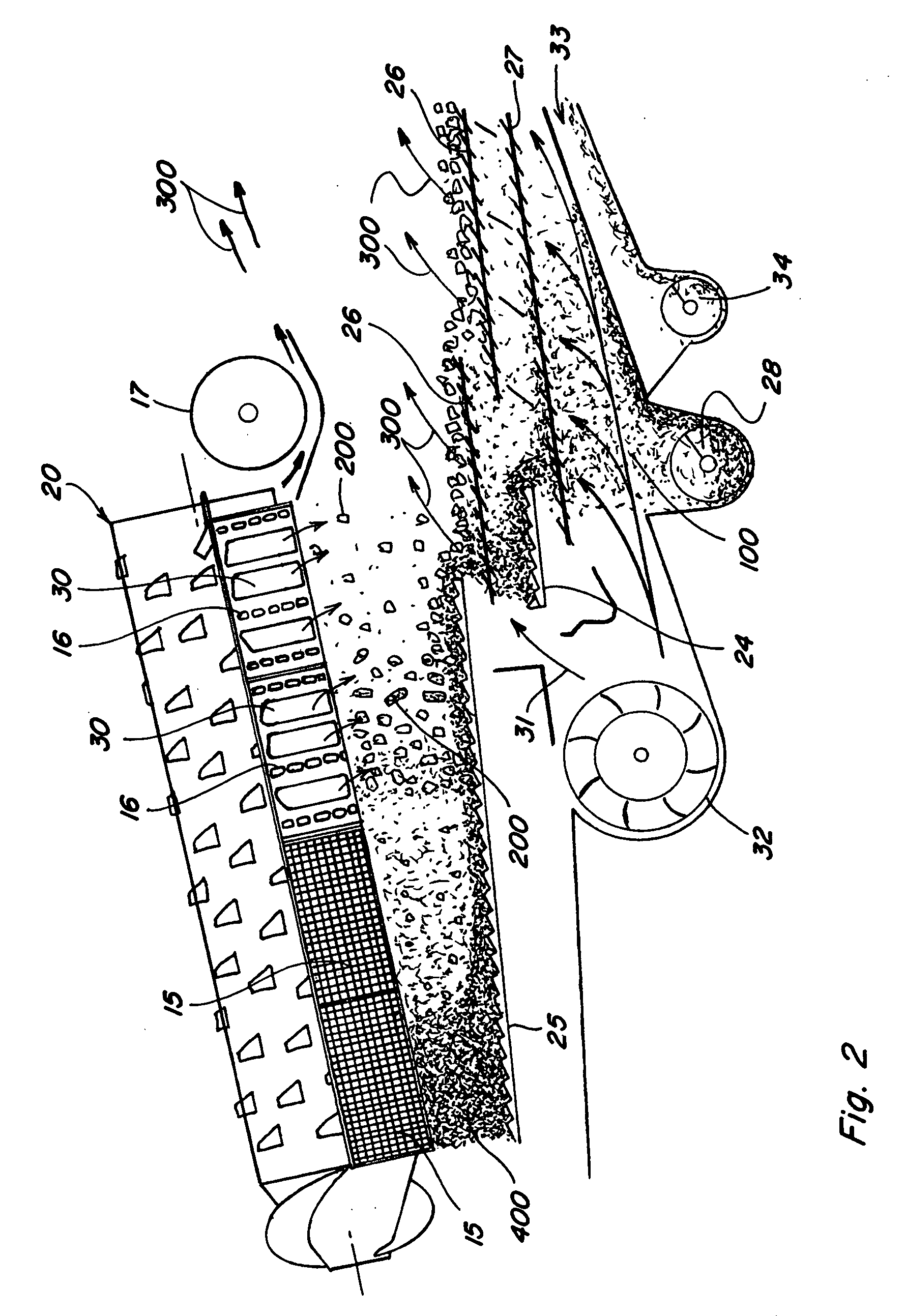 Dual action corn cob separation and corn cob separator