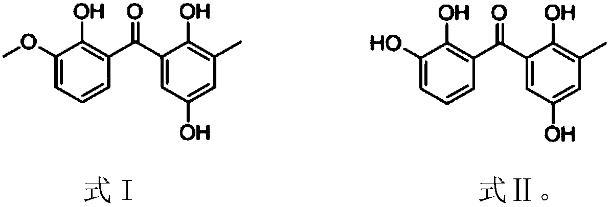 Benzophenone compound with antioxidant activity and preparation method and application thereof