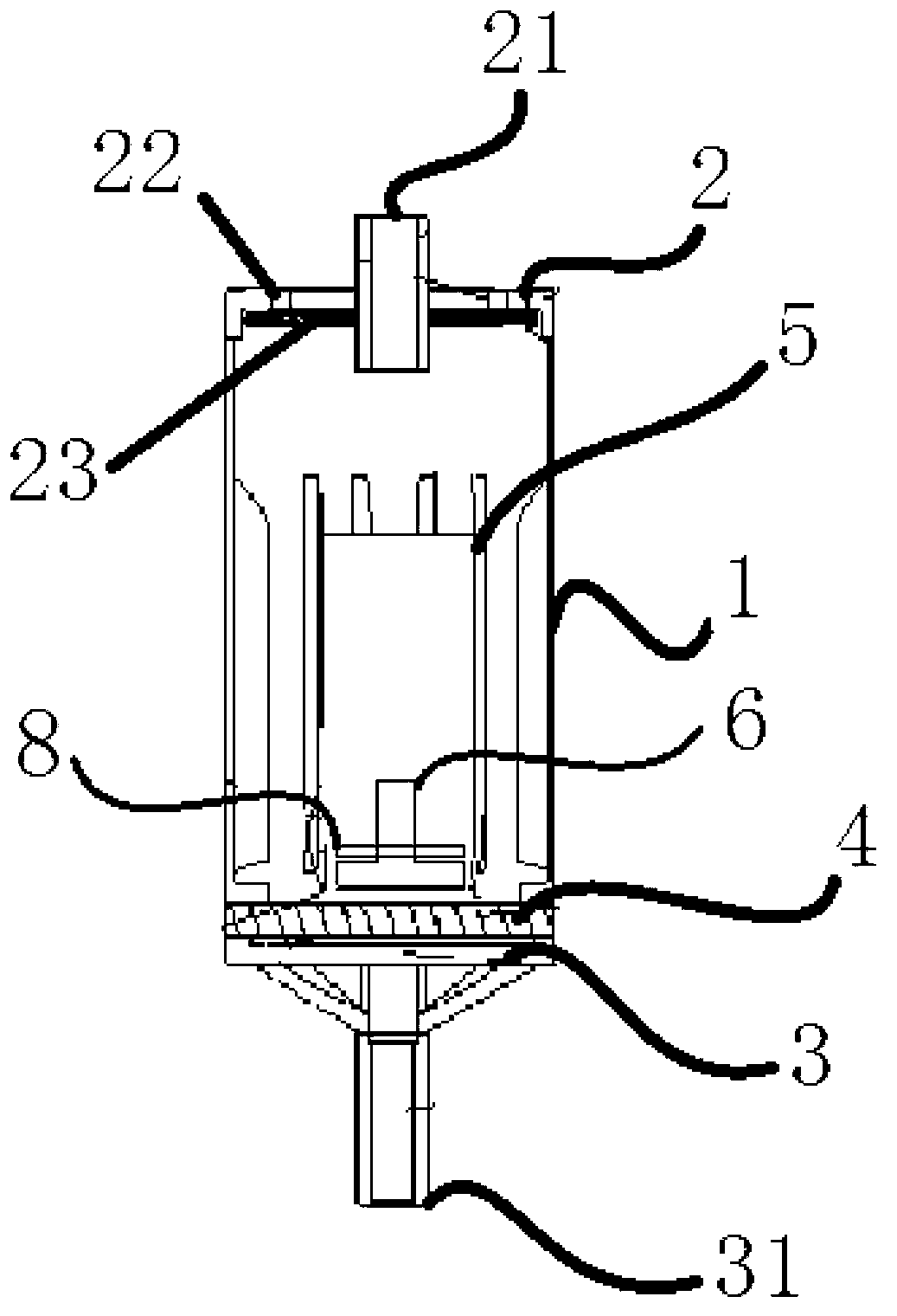 Filter with blood return preventing time controllable on medical infusion set and medical infusion set