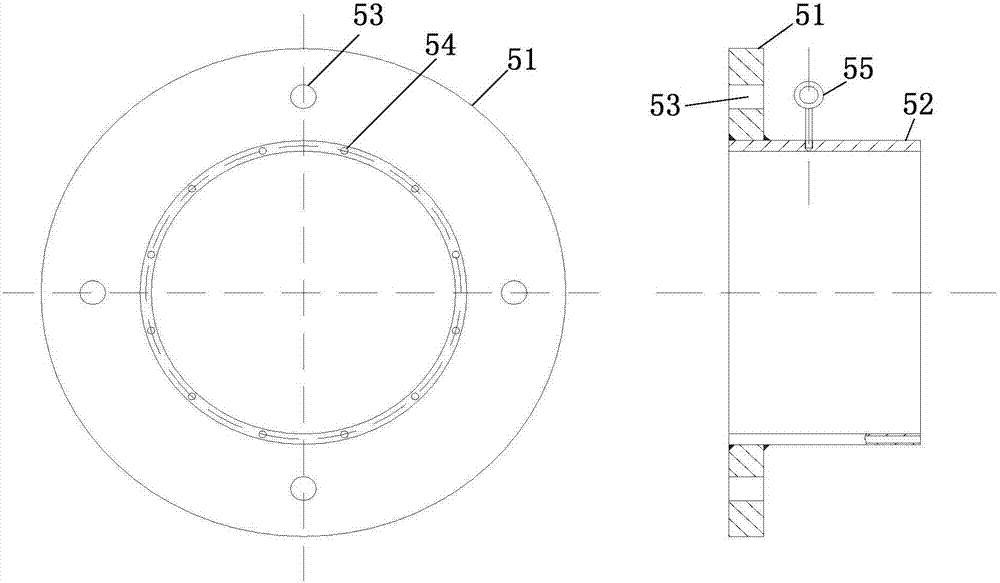 A device and method for disassembling and disassembling pivot sleeves of inlet valves in energy storage power stations