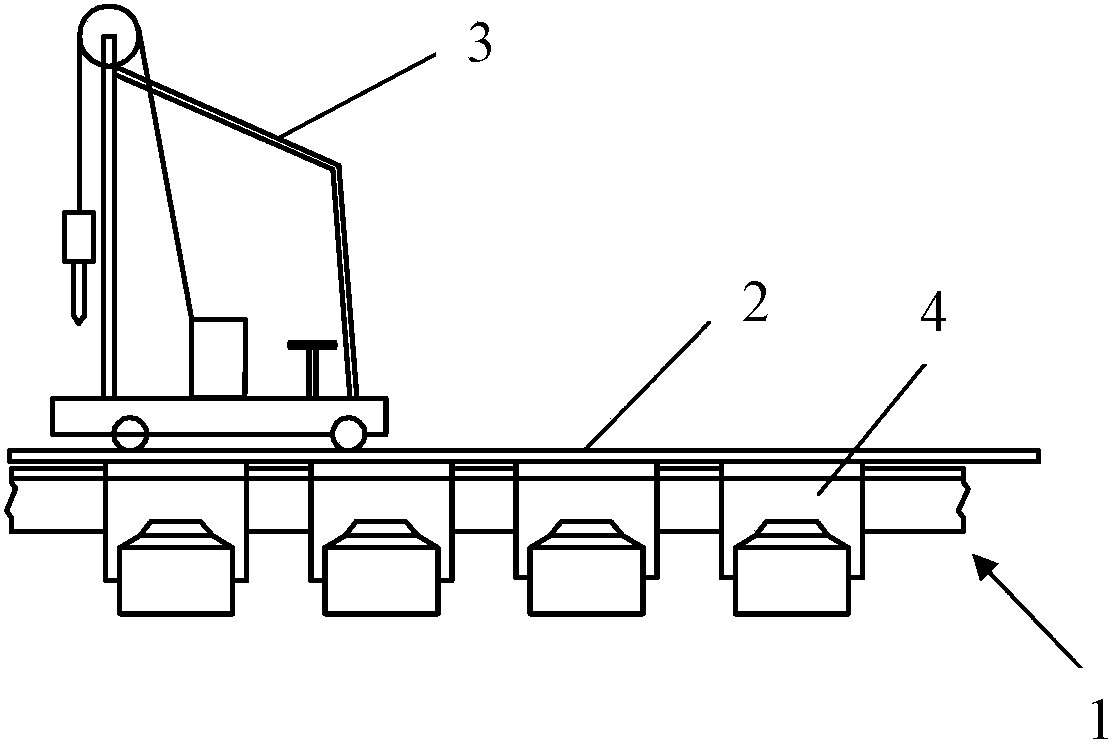 Reinforcement construction method with soft foundation grouting in railway frame bridge jacking process