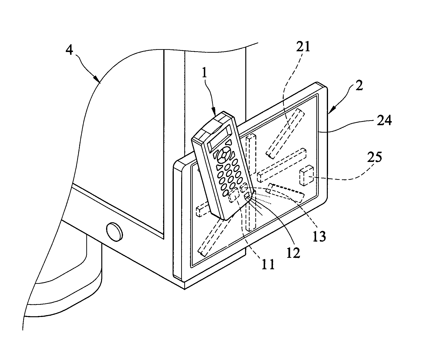 Portable electronic device and magnetic fixation board therefor