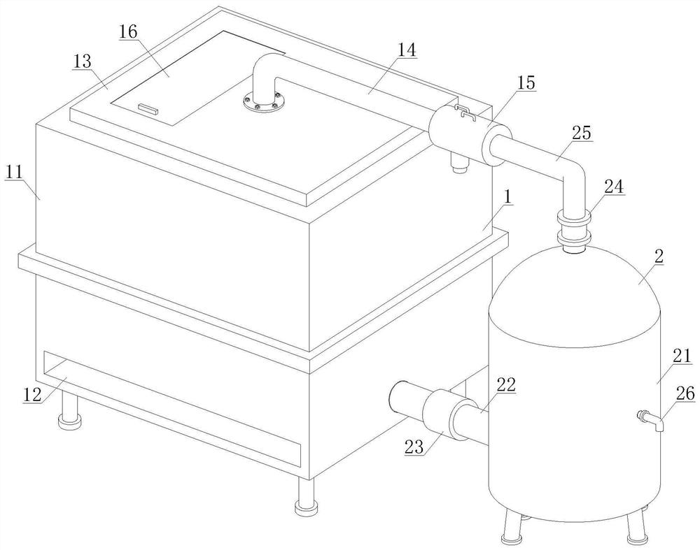 Gas circulation type cement kiln waste heat drying device