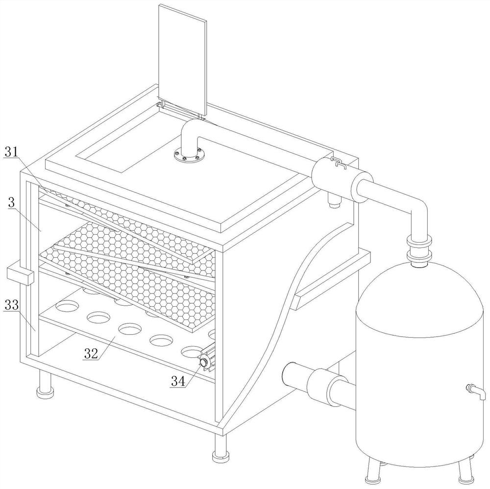 Gas circulation type cement kiln waste heat drying device