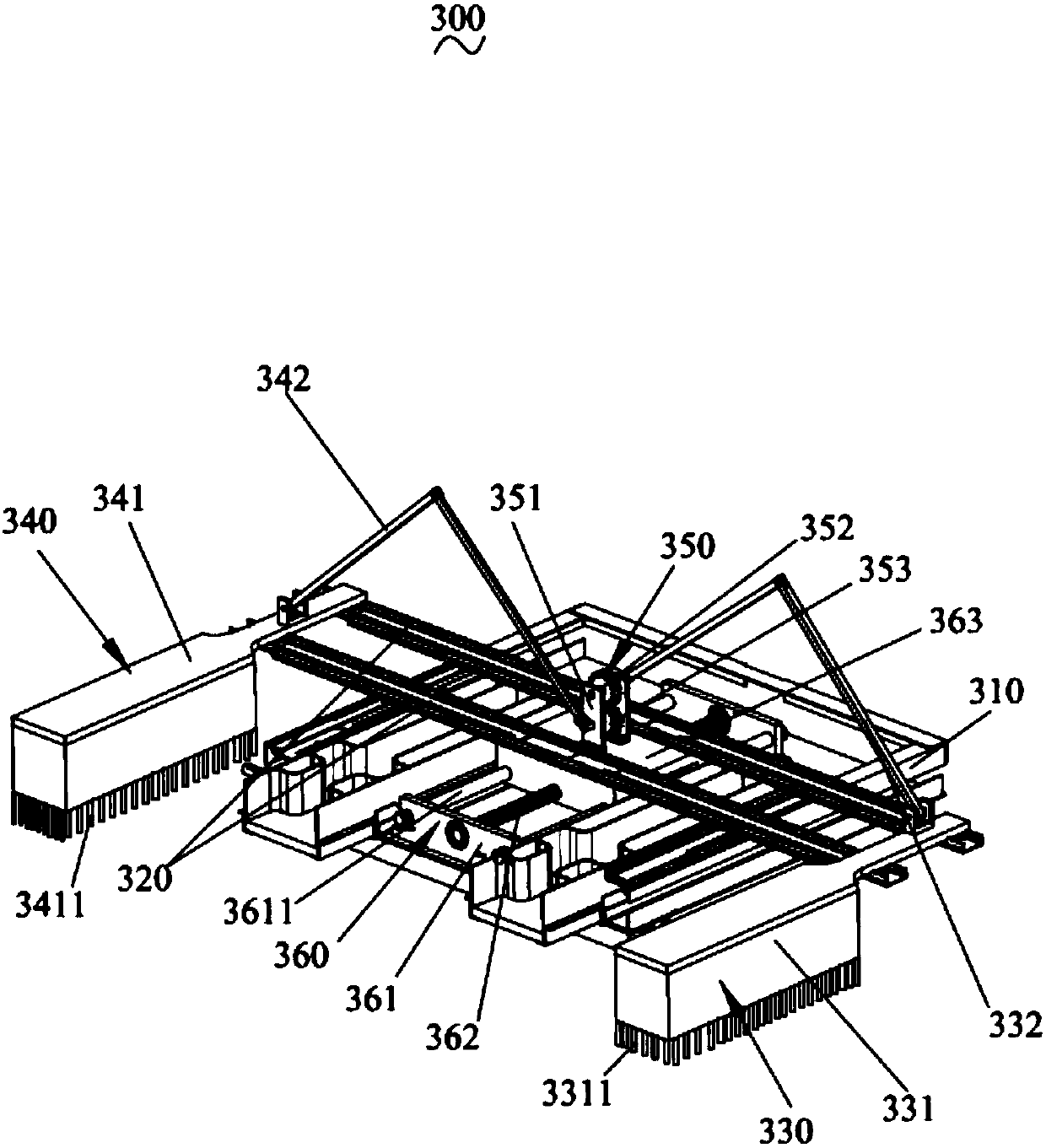 Sweeping device for municipal engineering and motor sweeper for street cleaning