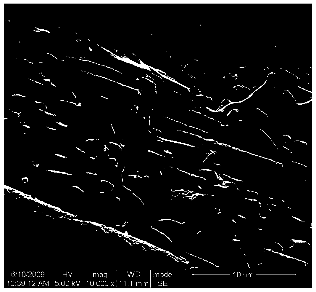 A degradable polymer blend material based on in-situ fiber-forming technology and its preparation method and application