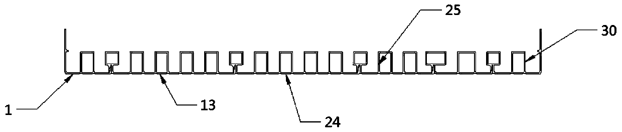 Combined splicing type refrigerator car floor sectional material assembly