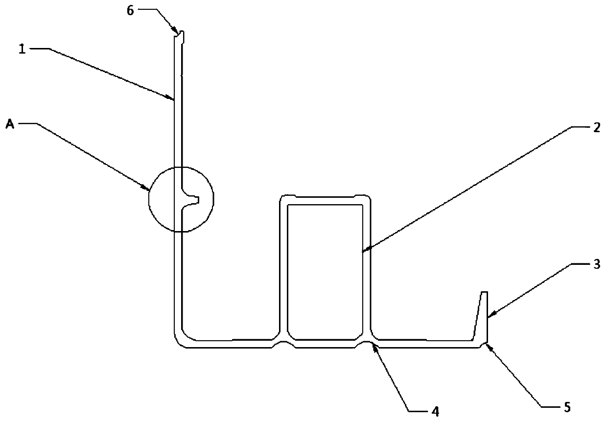 Combined splicing type refrigerator car floor sectional material assembly