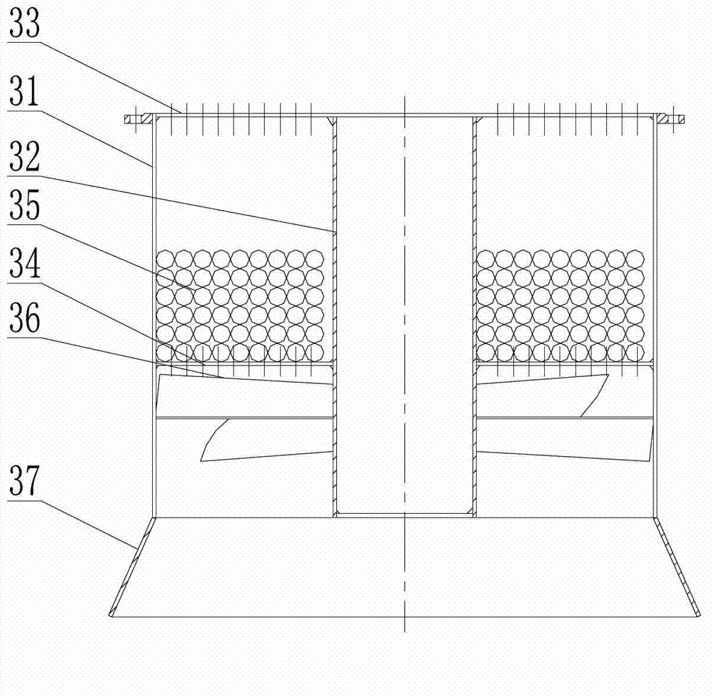 Turbulent ball type turbocharging compound desulfurization dust removal tower