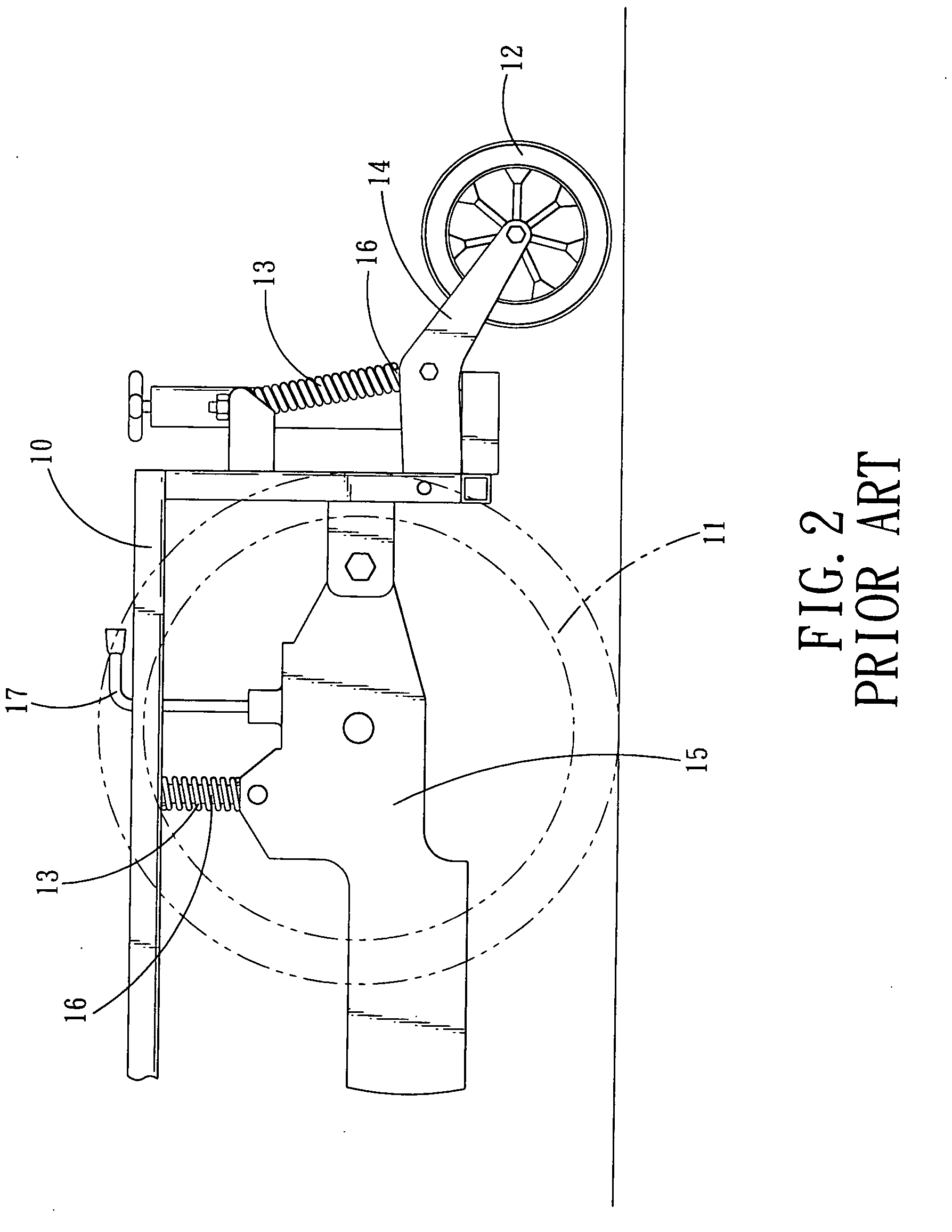 Suspension structure for wheelchair