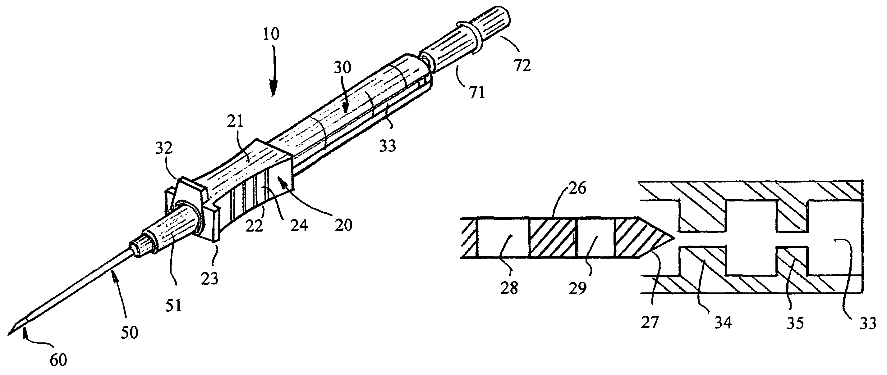 Skin puncture device with needle stick protection