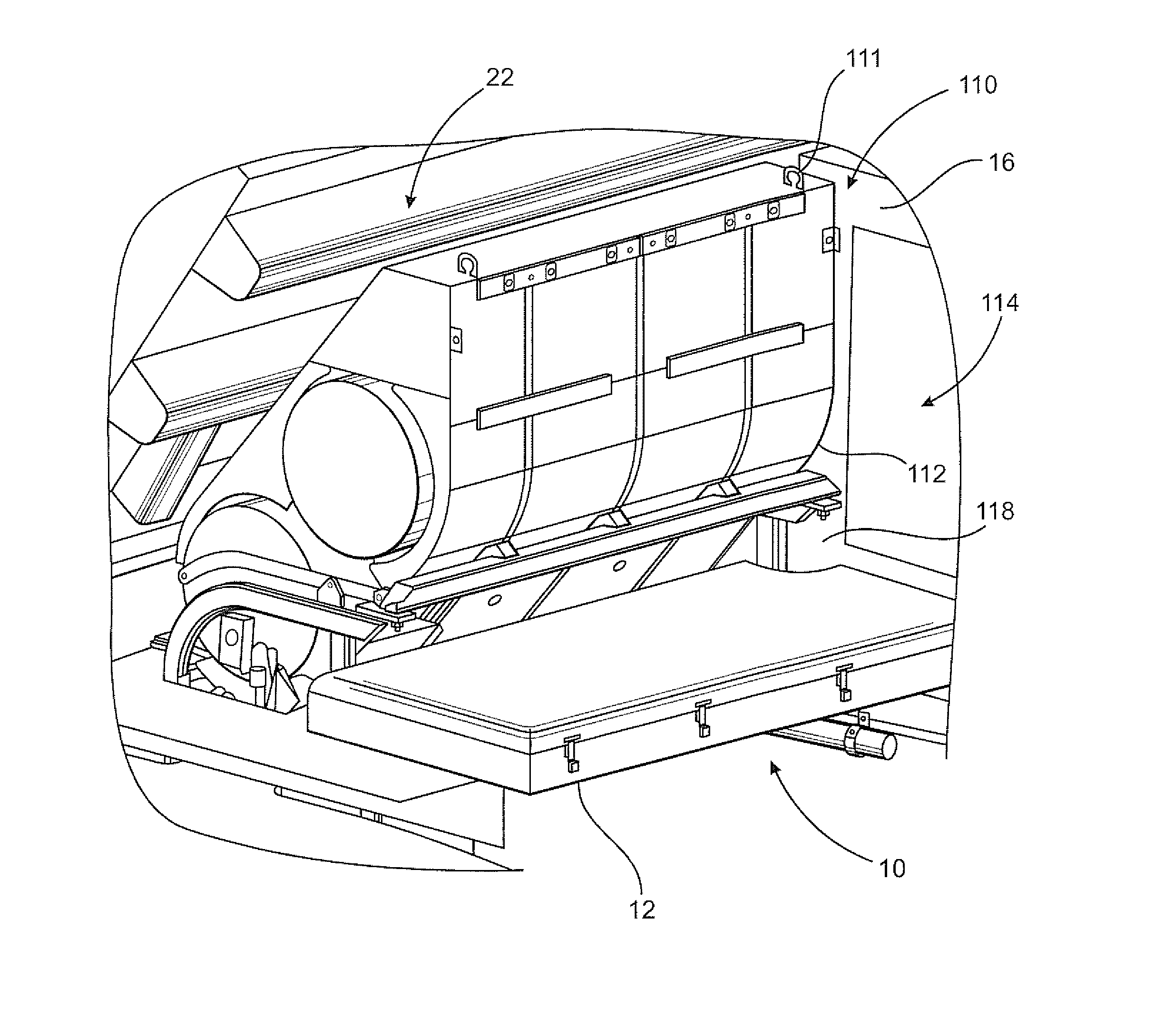 Modification of an industrial vehicle to include a containment area and mounting assembly for an alternate fuel