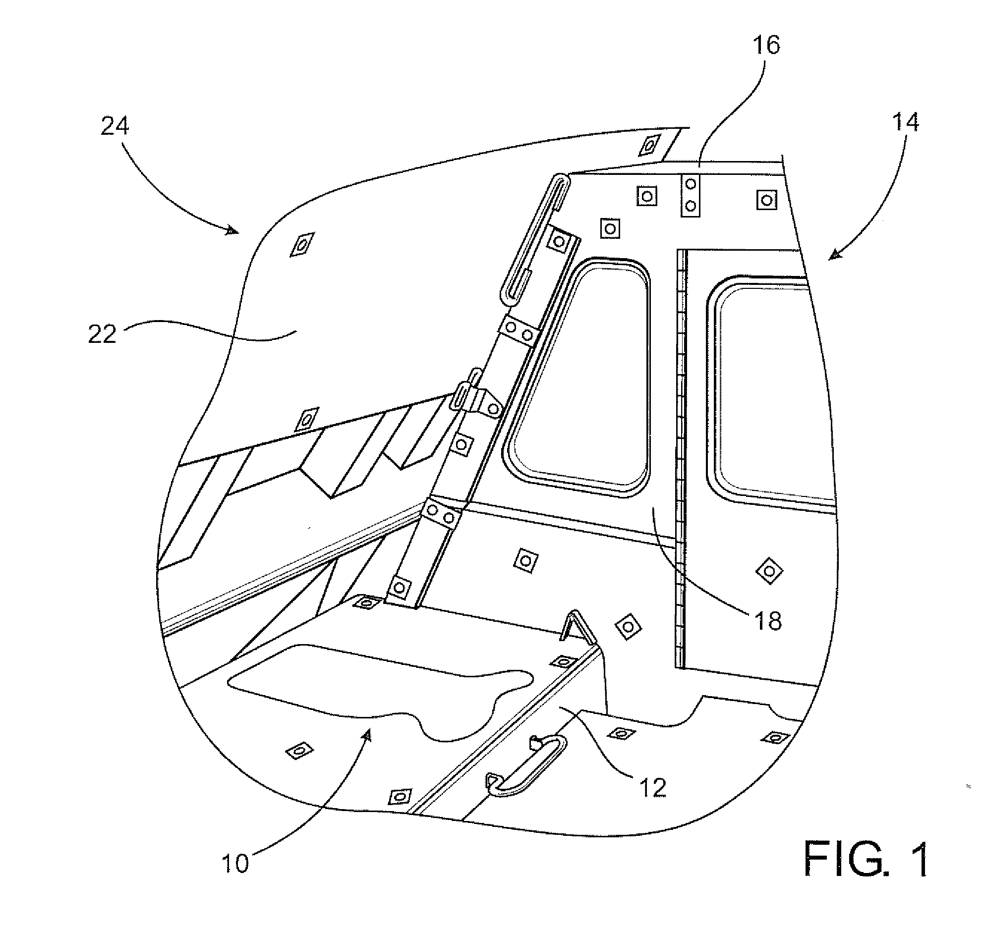 Modification of an industrial vehicle to include a containment area and mounting assembly for an alternate fuel