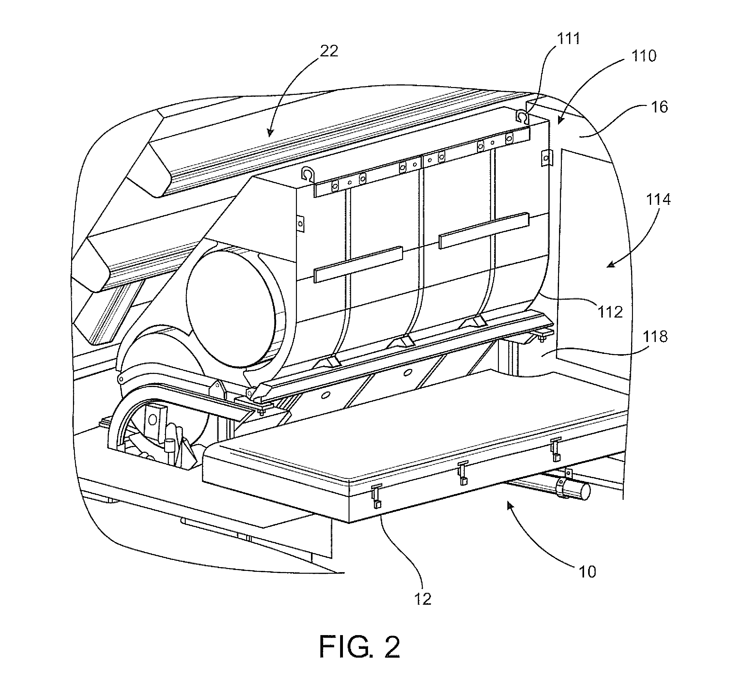 Modification of an industrial vehicle to include a containment area and mounting assembly for an alternate fuel