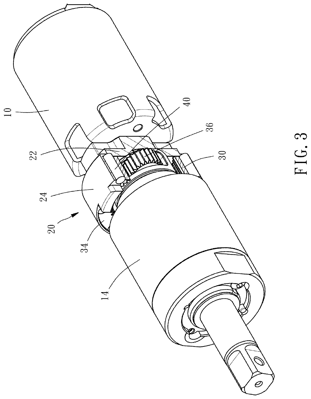 Buffer gear set for power tool