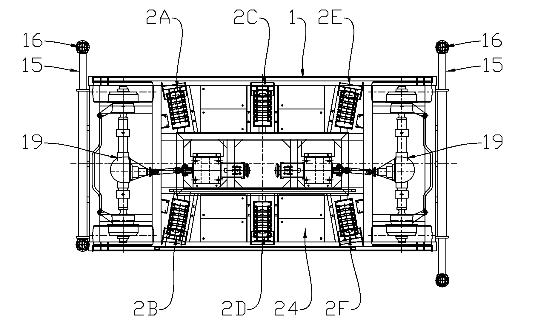 Multi-mast movable-type lifting operating platform used for construction