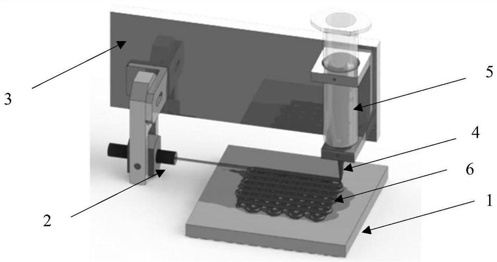 A method of ink direct writing three-dimensional printing based on near-infrared photopolymerization