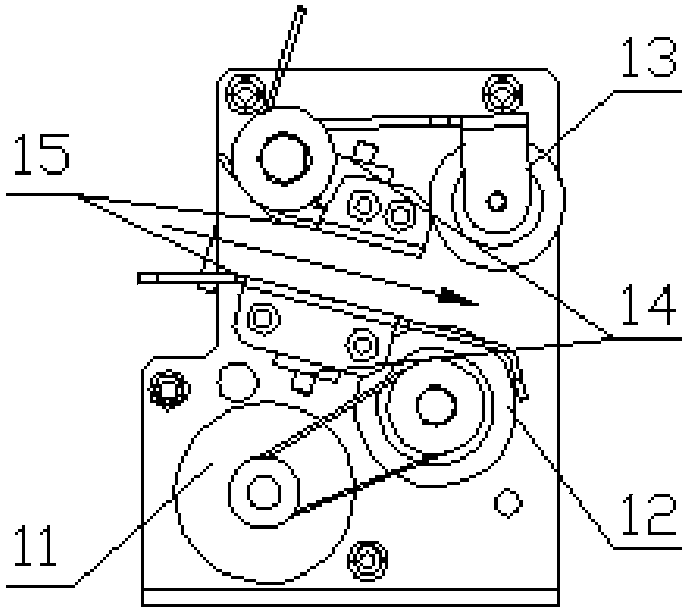 A single banknote continuous transmission device