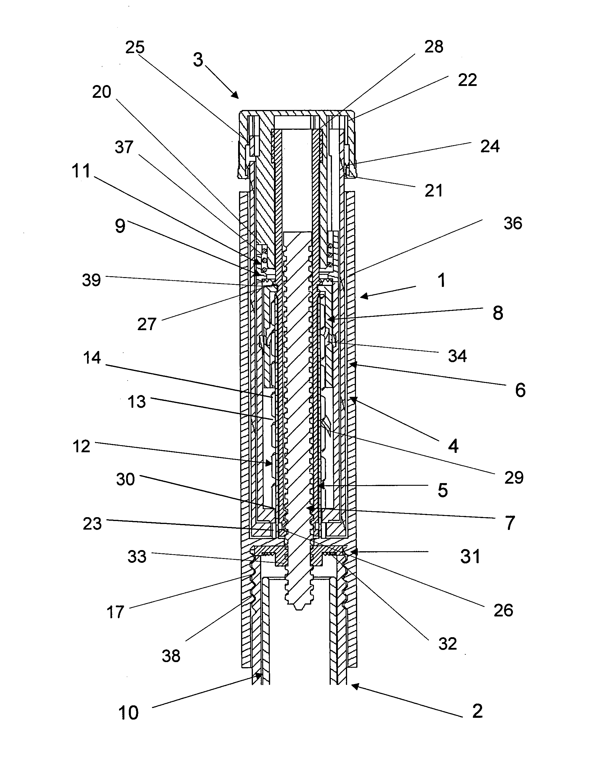 Dose delivery device with gearing mechanism