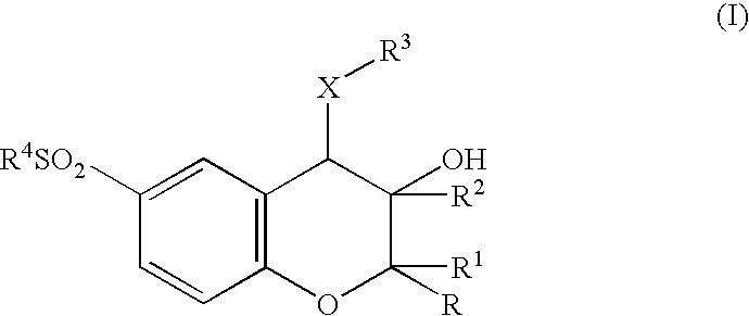 Method of stimulating hair growth using benzopyrans