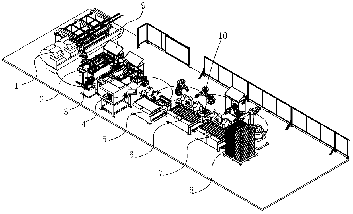 Intelligent automatic window frame production line of robot