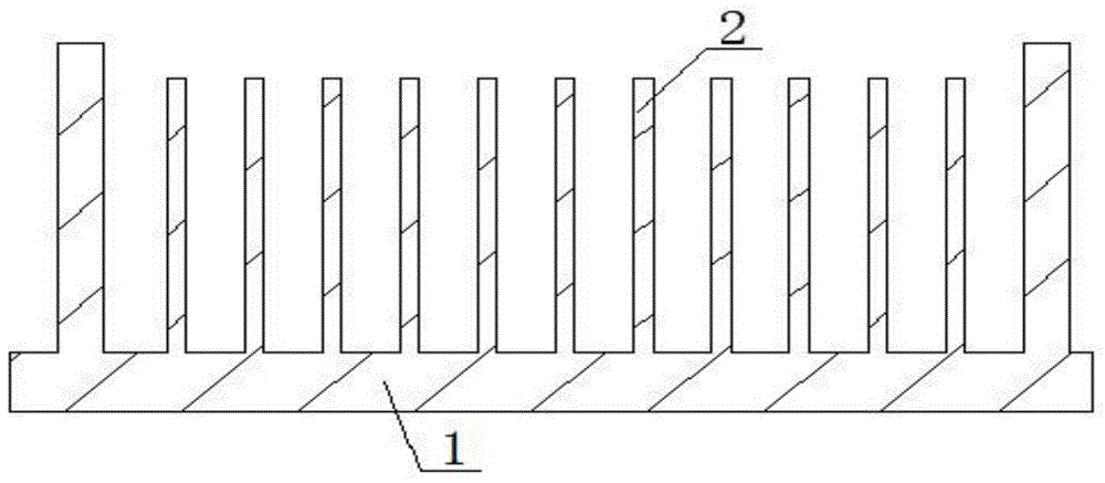 Production process for large-section aluminum alloy radiating fin