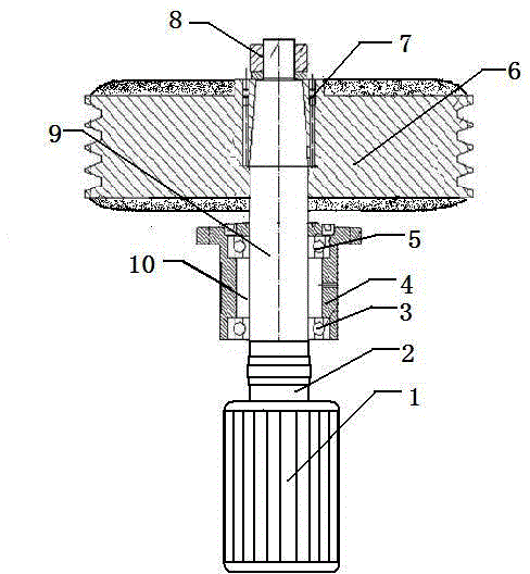 Installation tool special for belt pulley in vertical lathe