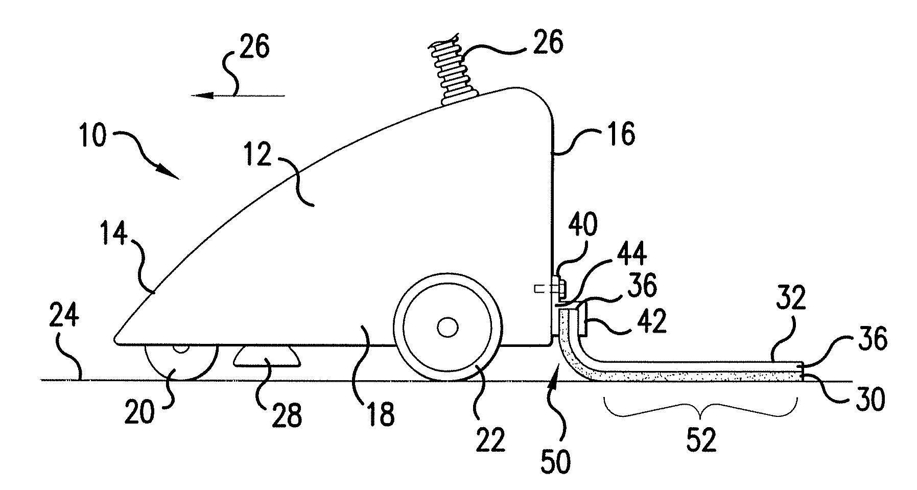 Automatic pool cleaner with flexible scrubbing panel