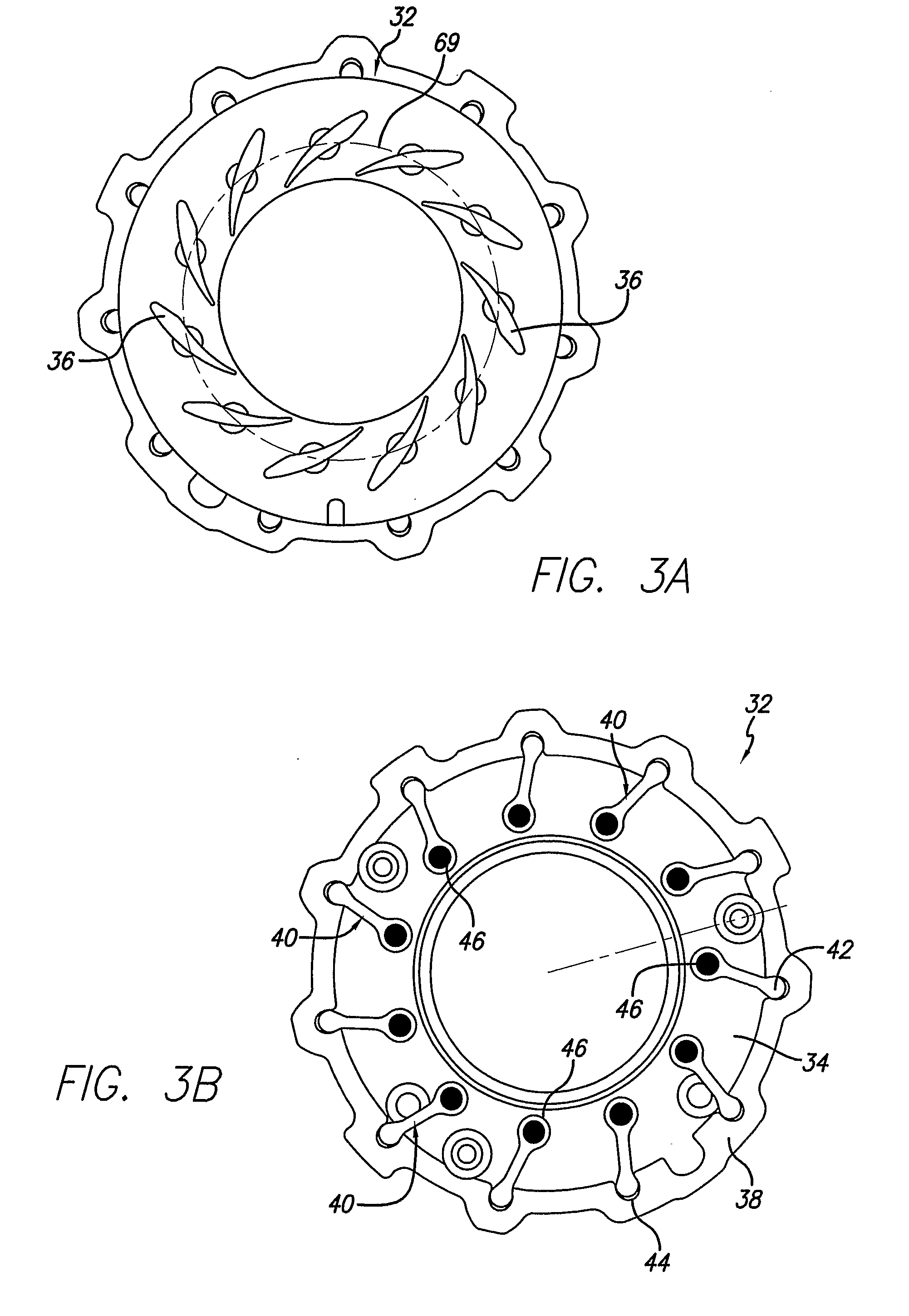 Cambered vane for use in turbochargers