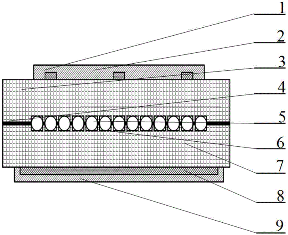 Three-temperature-region channel embedded continuous flow laminated PCR (polymerase chain reaction) chip