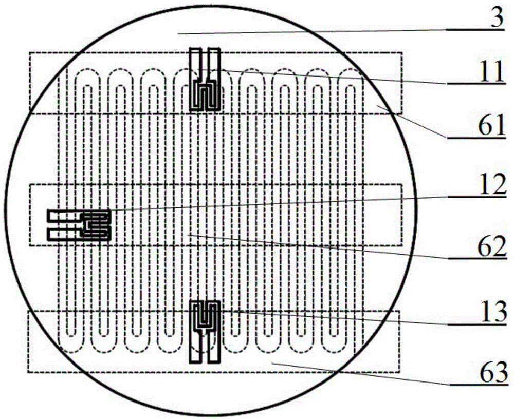 Three-temperature-region channel embedded continuous flow laminated PCR (polymerase chain reaction) chip