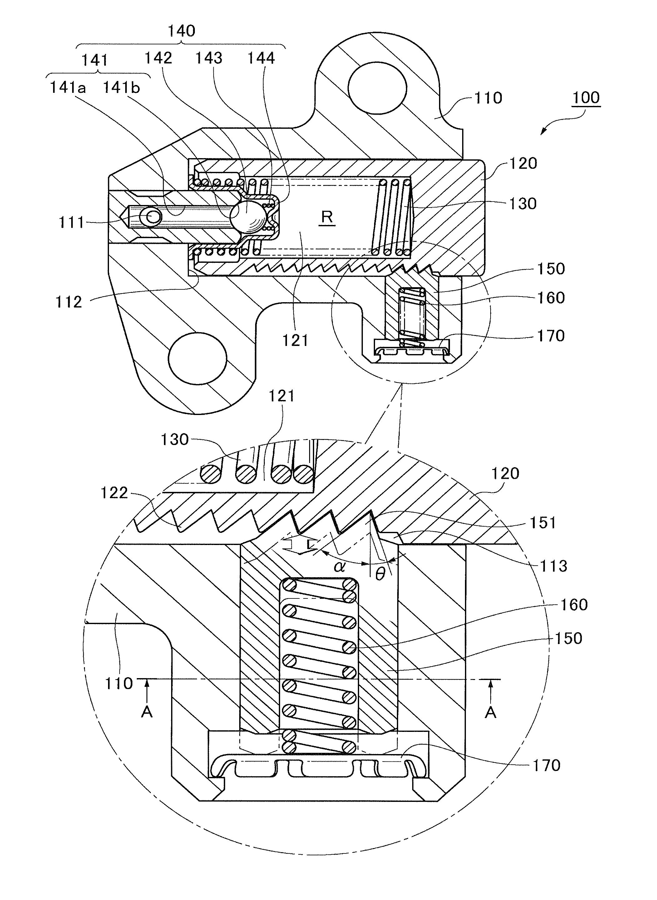 Ratchet-type tensioner