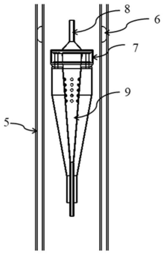 Underground gas-liquid hydrocyclone separation device