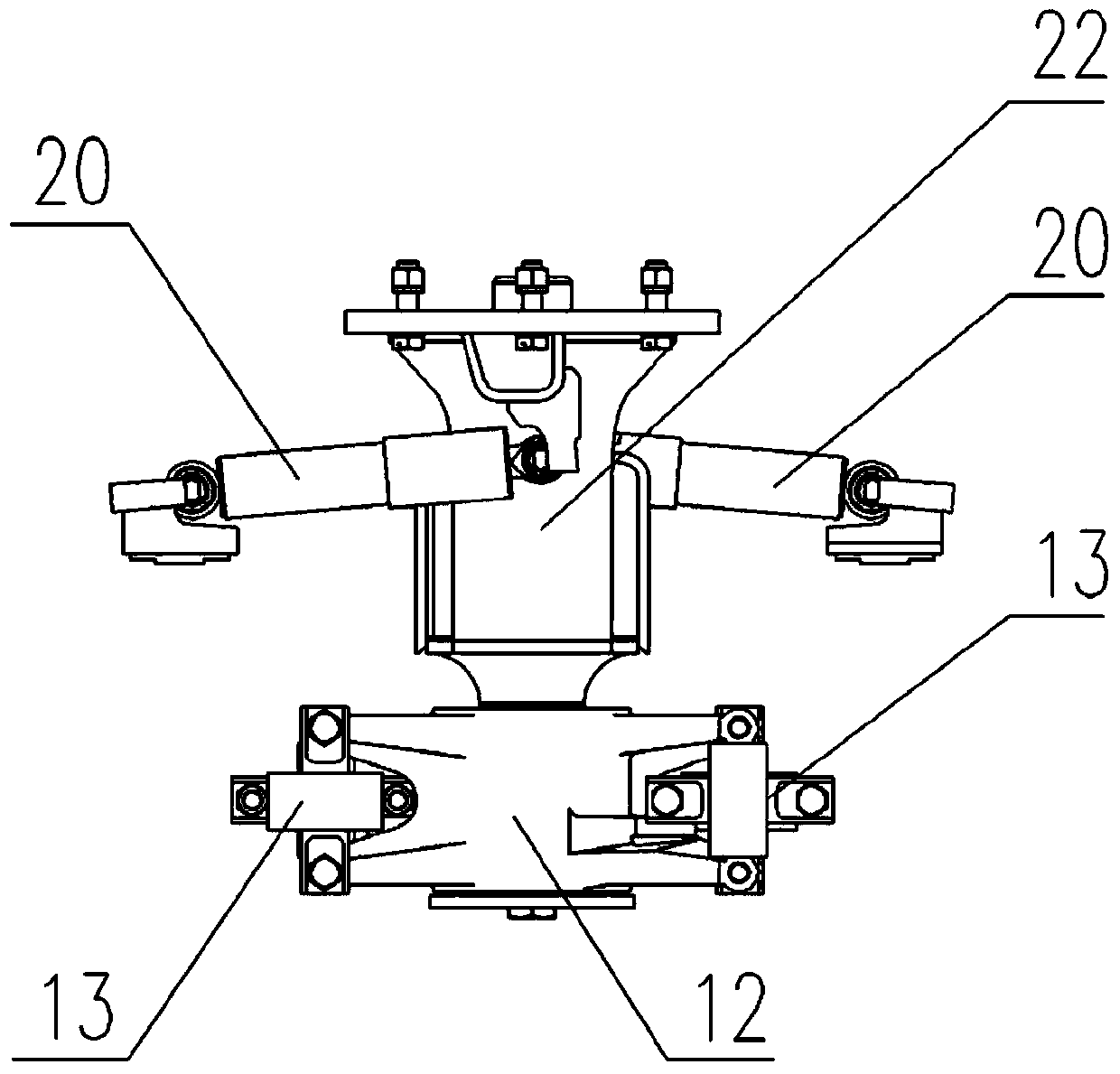 Large-axle-load railway vehicle bogie