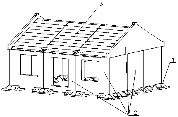 Comfortable and energy-saving fully assembled adobe house and construction method thereof