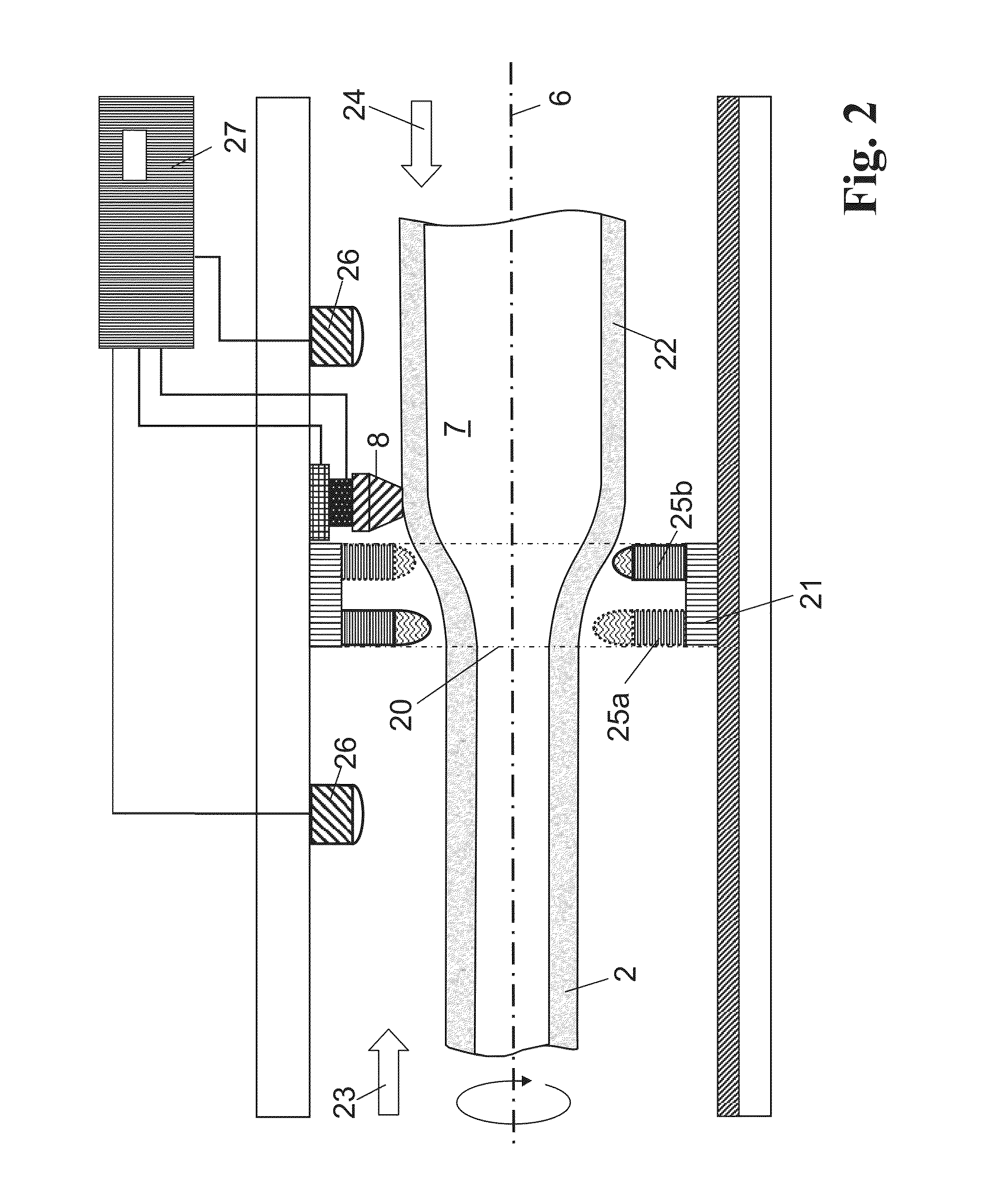 Method for producing a tube of glass