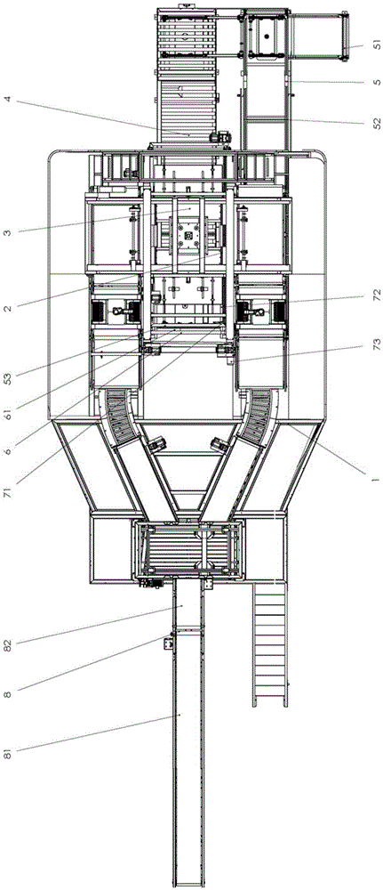 A high pallet replacement palletizer