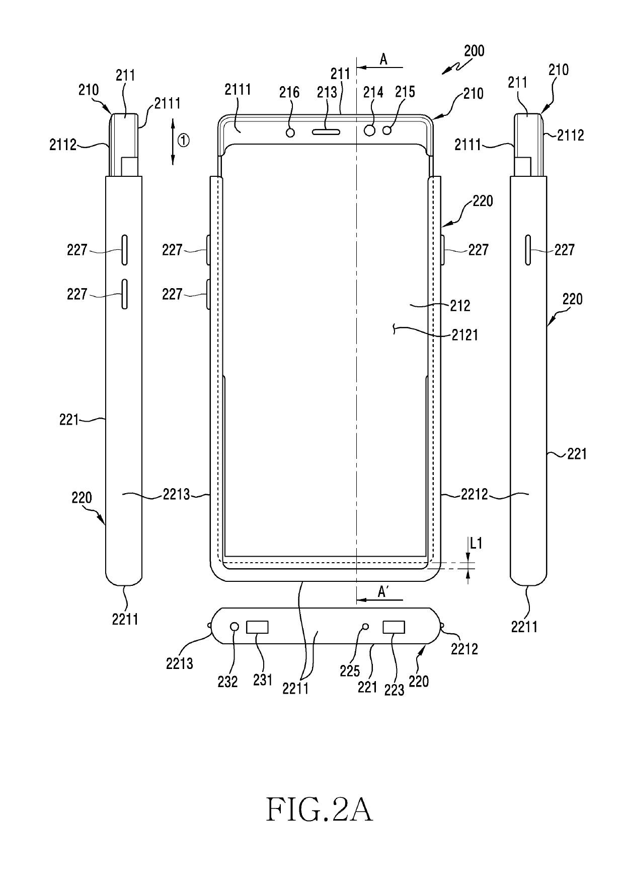 Electronic device including movable flexible display