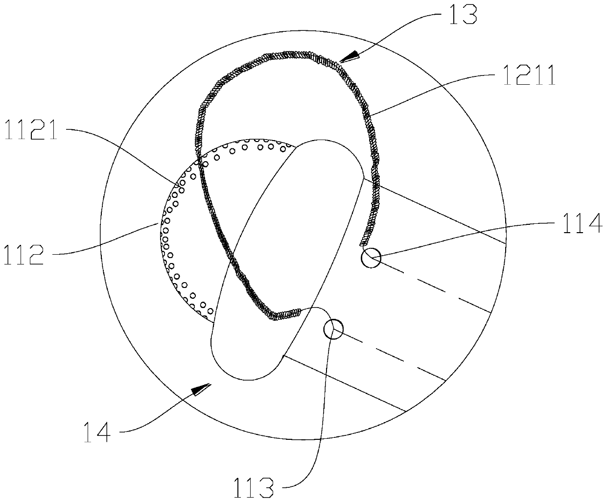 Pulling-out device for urine conveying support pipe