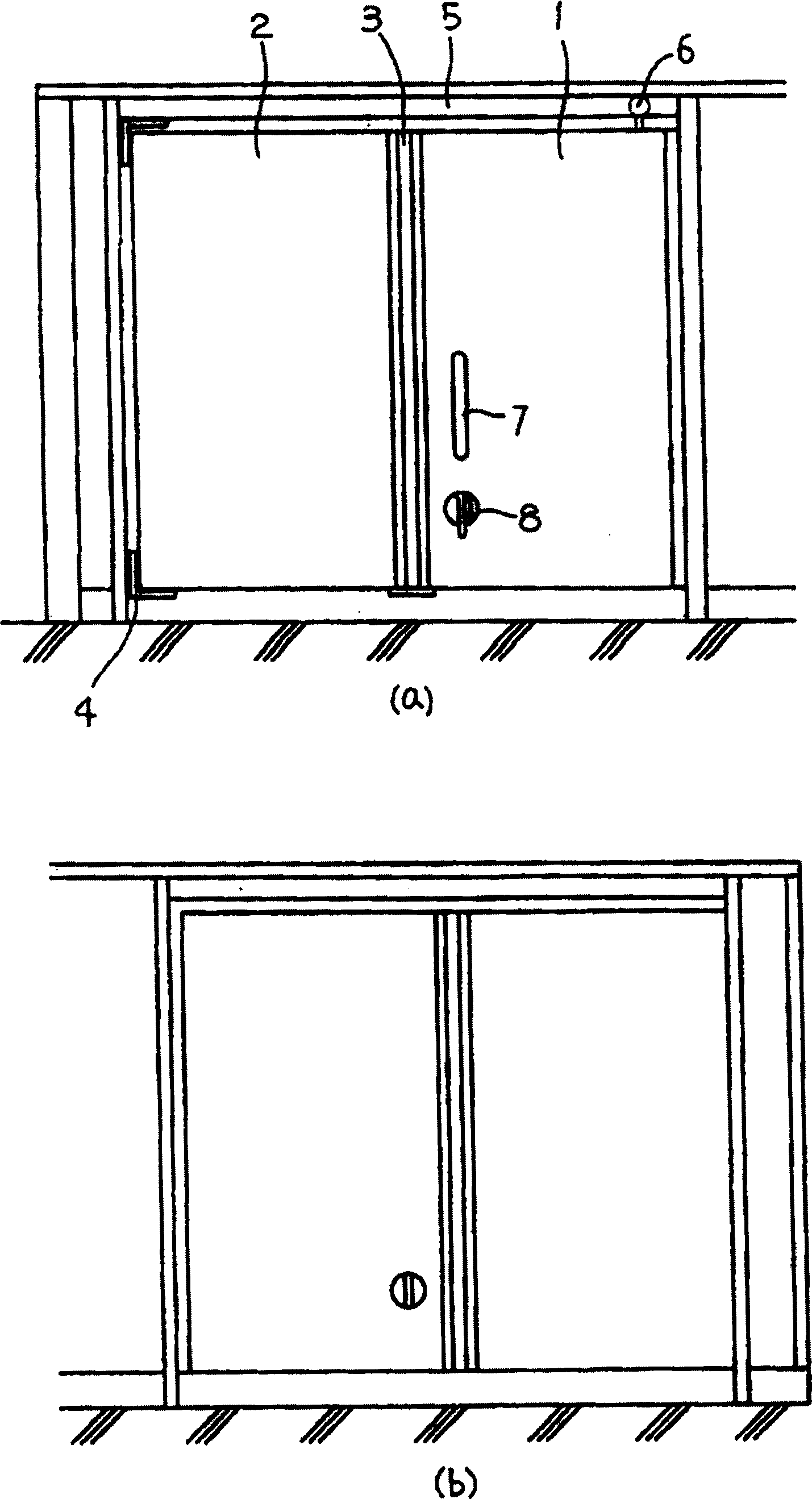 Folding door device
