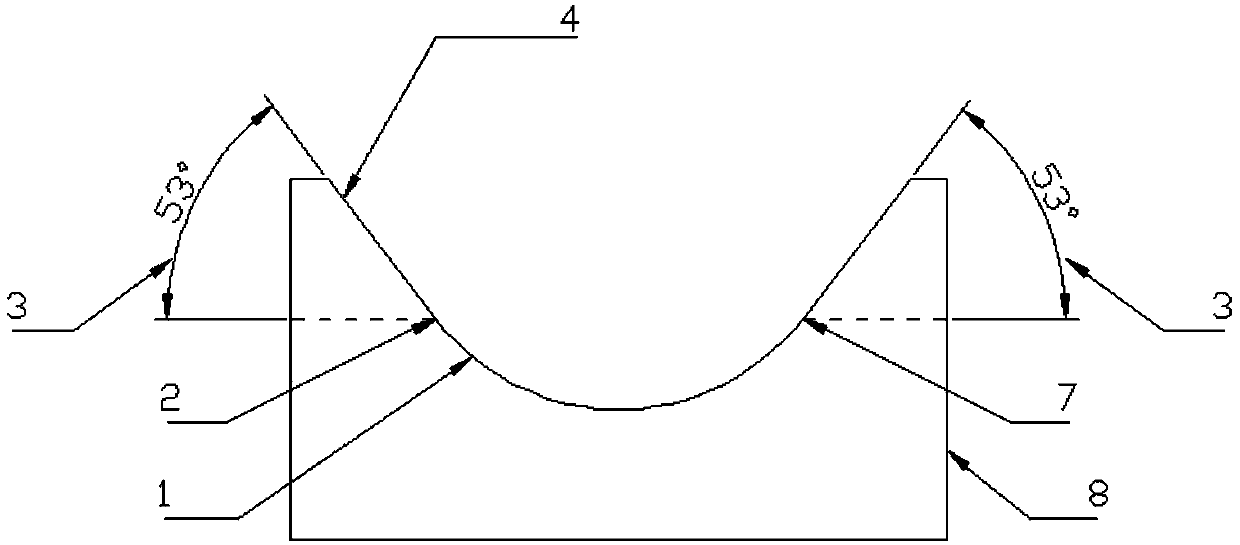 Concave pressing block with slow release areas for peristaltic pump