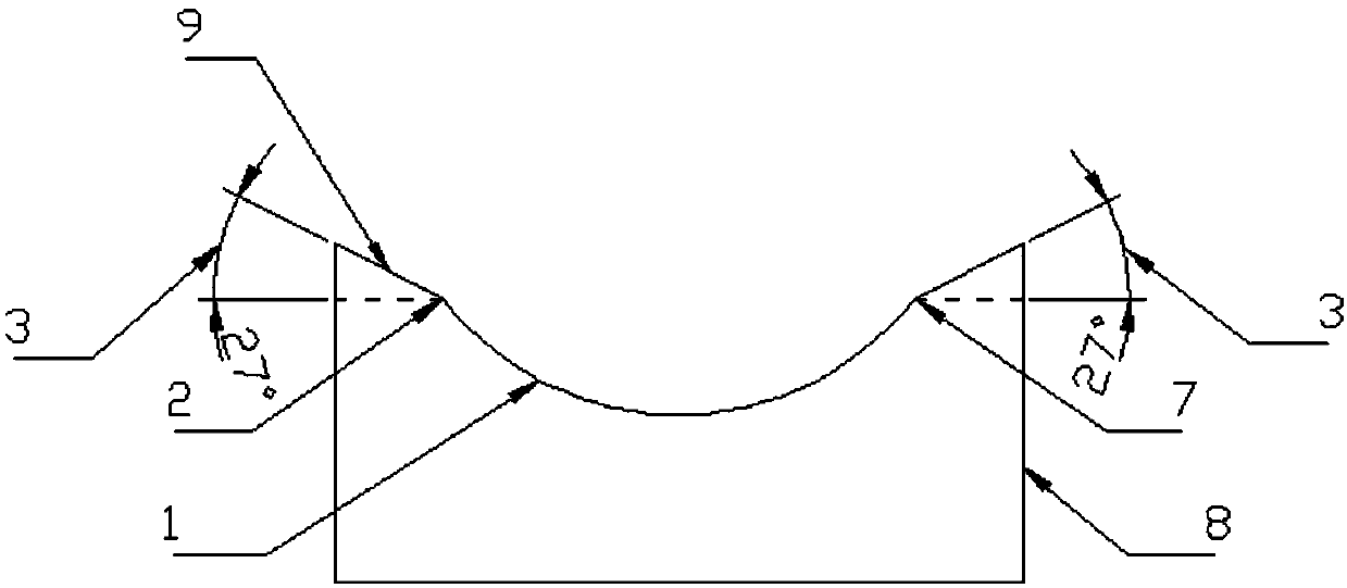 Concave pressing block with slow release areas for peristaltic pump