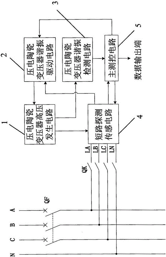 Insulation pre-inspection device for main wiring of low-voltage circuit breaker based on piezoelectric ceramic transformer