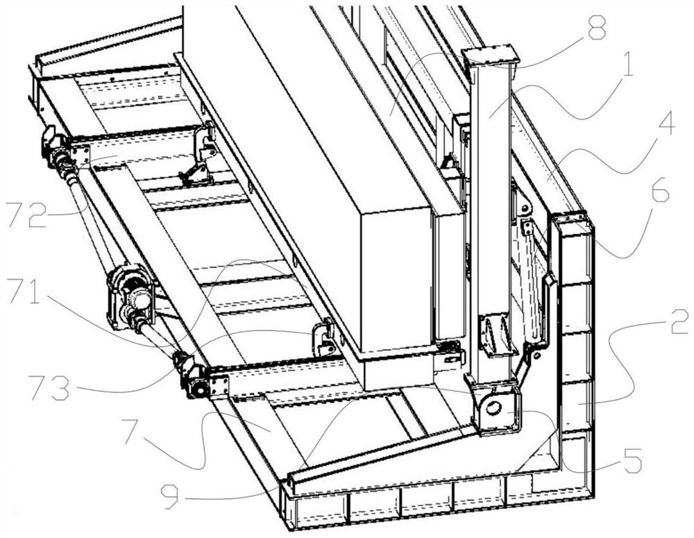 Aerial fixed type ground overturning platform