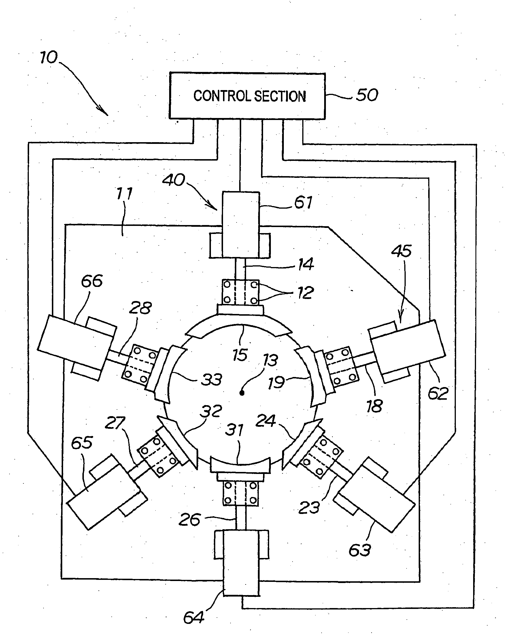 Method and apparatus for compressing a mat in exhaust gas cleaning device